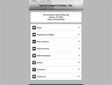 Tablet Screenshot of larryssportcenter.com